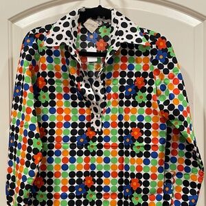 King James California - polka dot & floral blouse